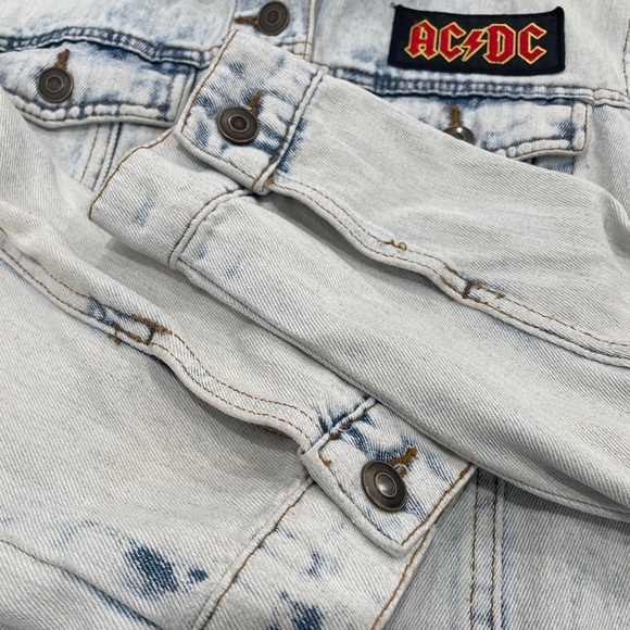 ACDC Acid Wash Jean Jacket sz XL - Picture 10 of 10